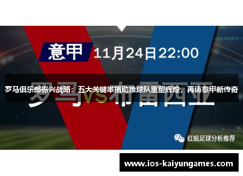 罗马俱乐部振兴战略：五大关键举措助推球队重塑辉煌，再铸意甲新传奇